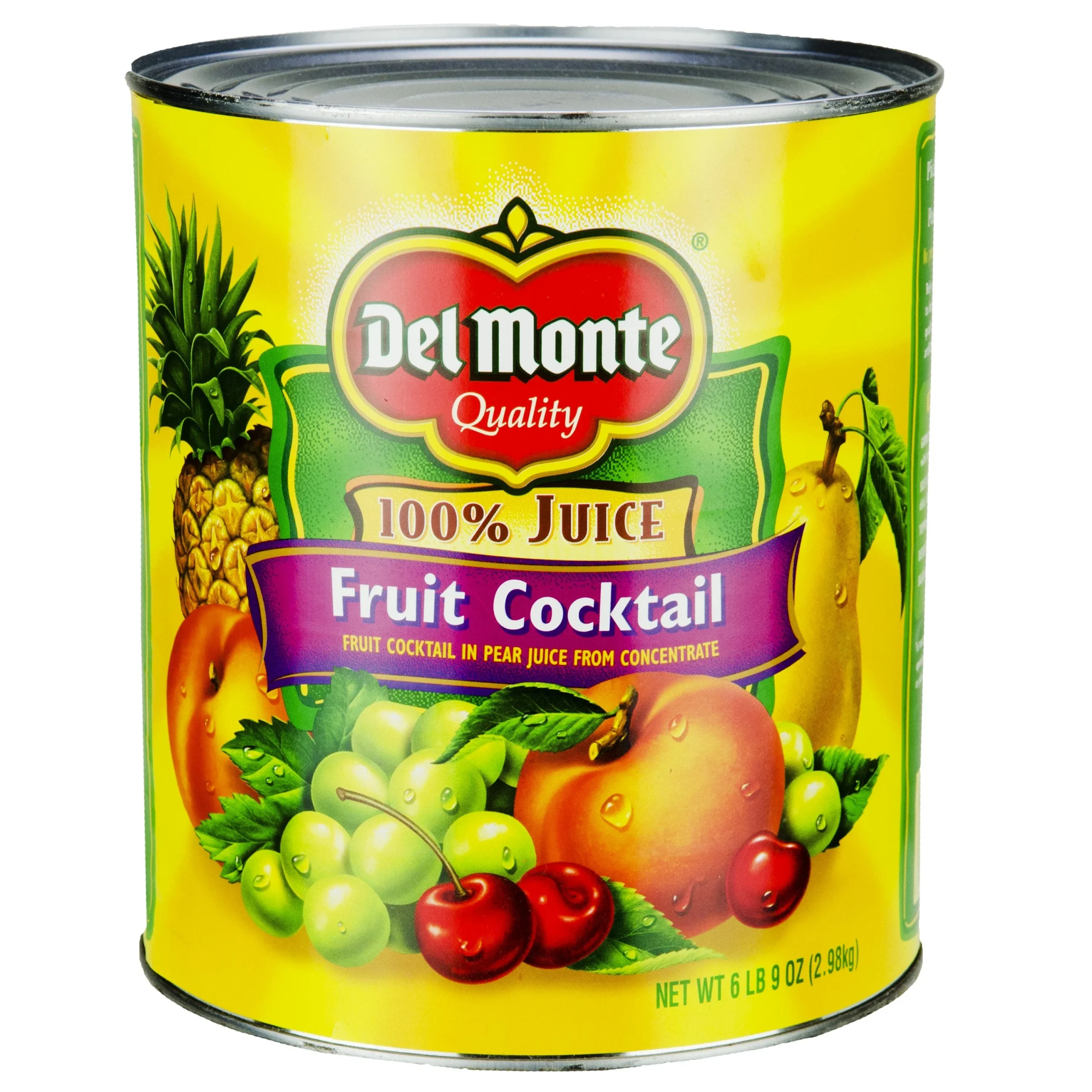 Del Monte Fruit Cocktail In Pear Juice Can 105 Ounce Size - 6 Per Case.