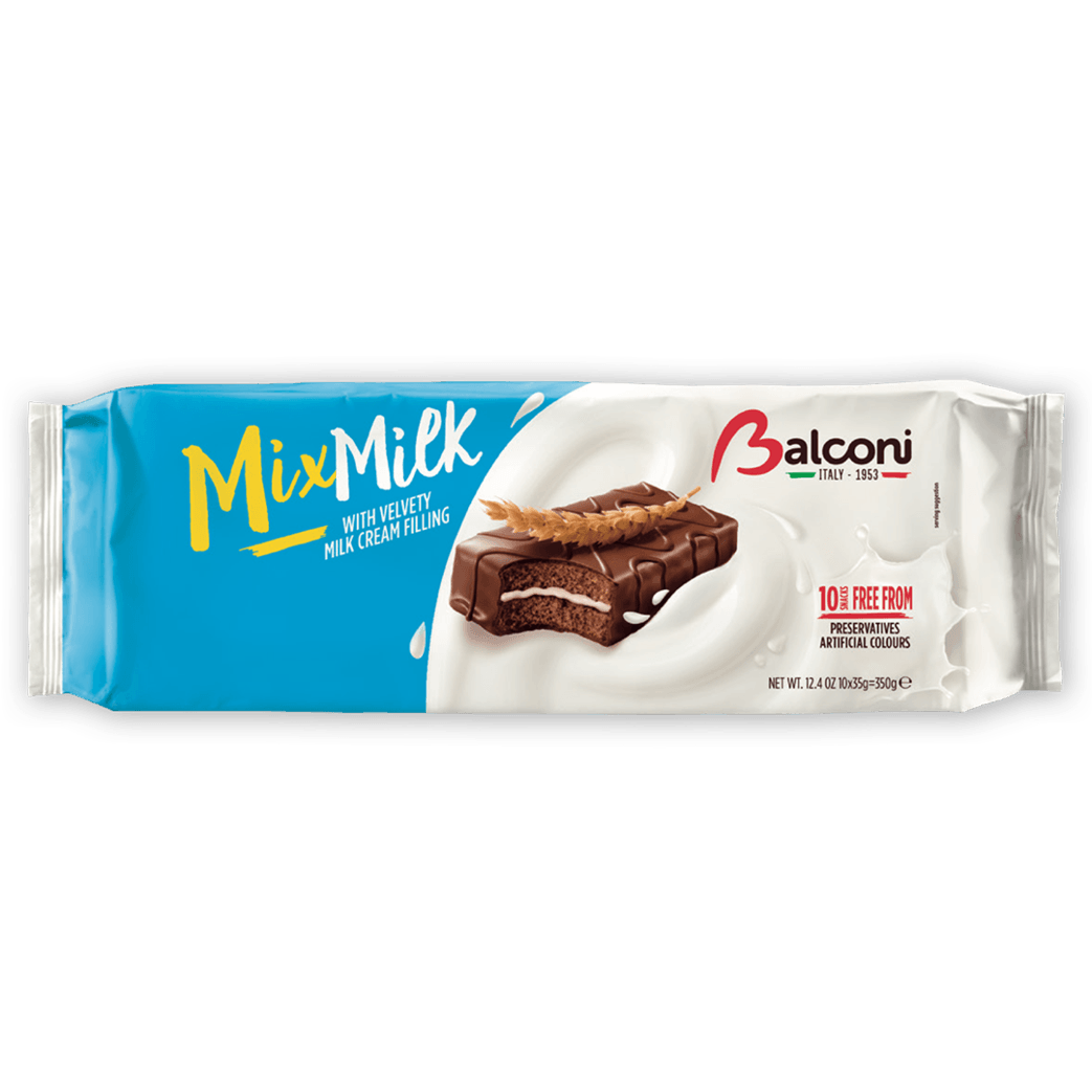 Balconi Mix Milk Snack Cakes with Cream Filling, 12.4 oz