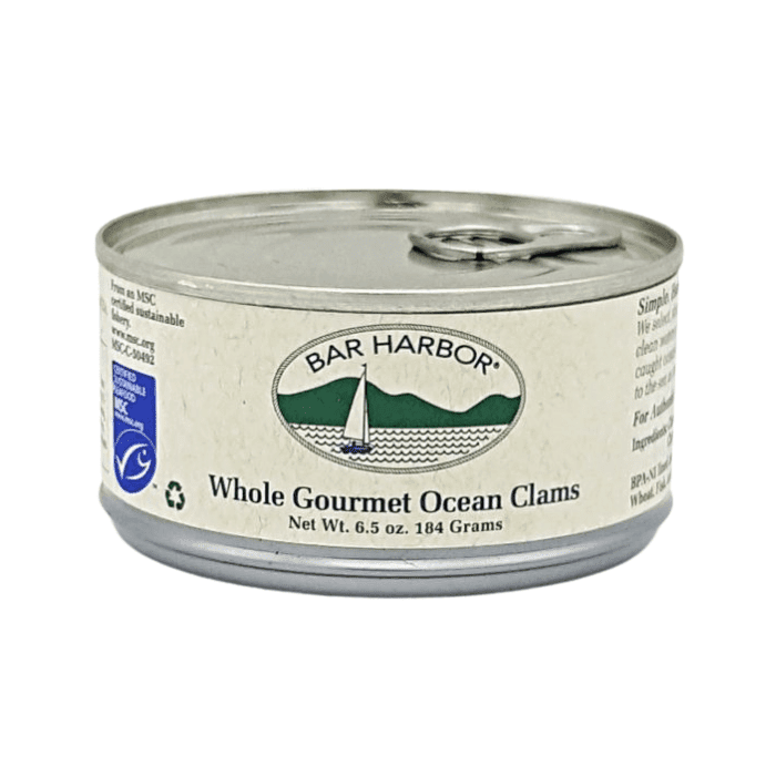 Bar Harbor Whole Gourmet Ocean Clams, 6.5 oz