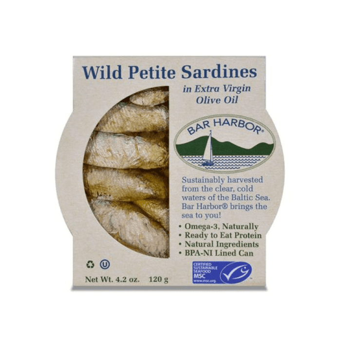 Bar Harbor Wild Petite Sardines in Extra Virgin Olive Oil, 4.2 oz
