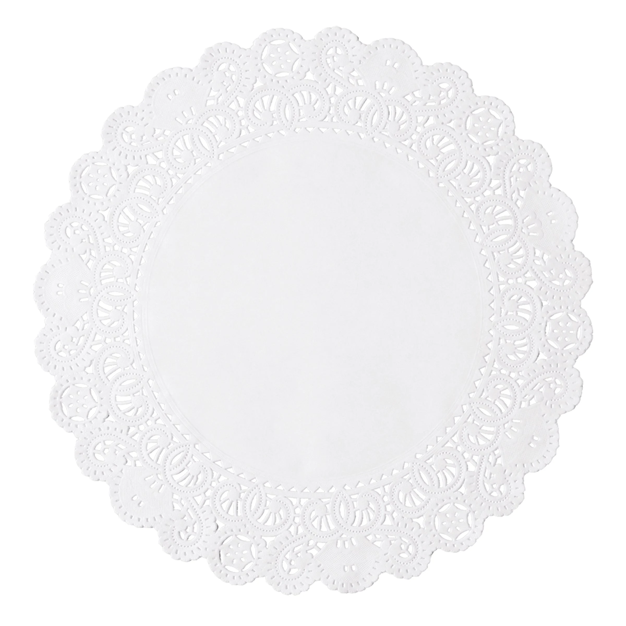 Doily Paper White 6 Round French Lace