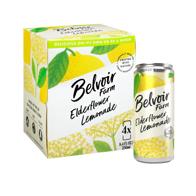 Belvoir Farm Sparkling Elderflower Lemonade 8.4 fl oz (4 Pack)