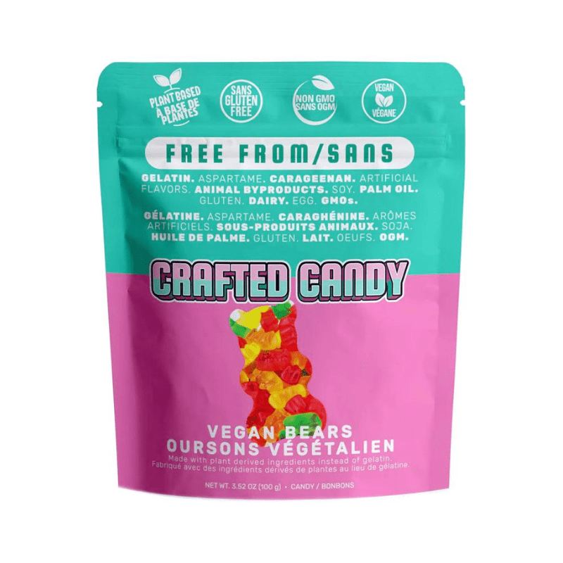 Crafted Candy Vegan Gummy Bears, 3.52 oz