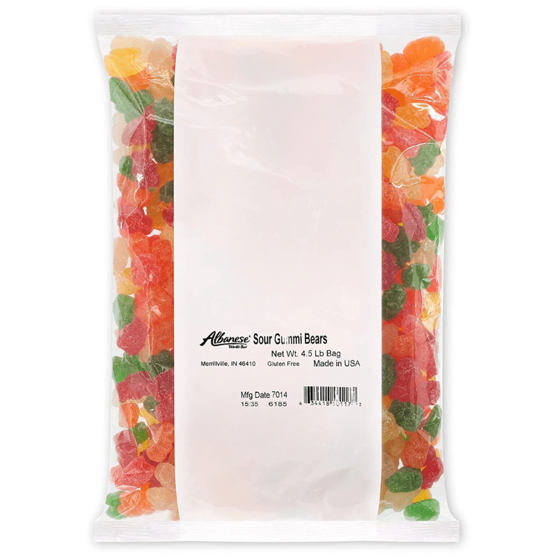 [Best Before: 03/12/2026] Albanese Sour Gummy Bears, 4.5 Lbs