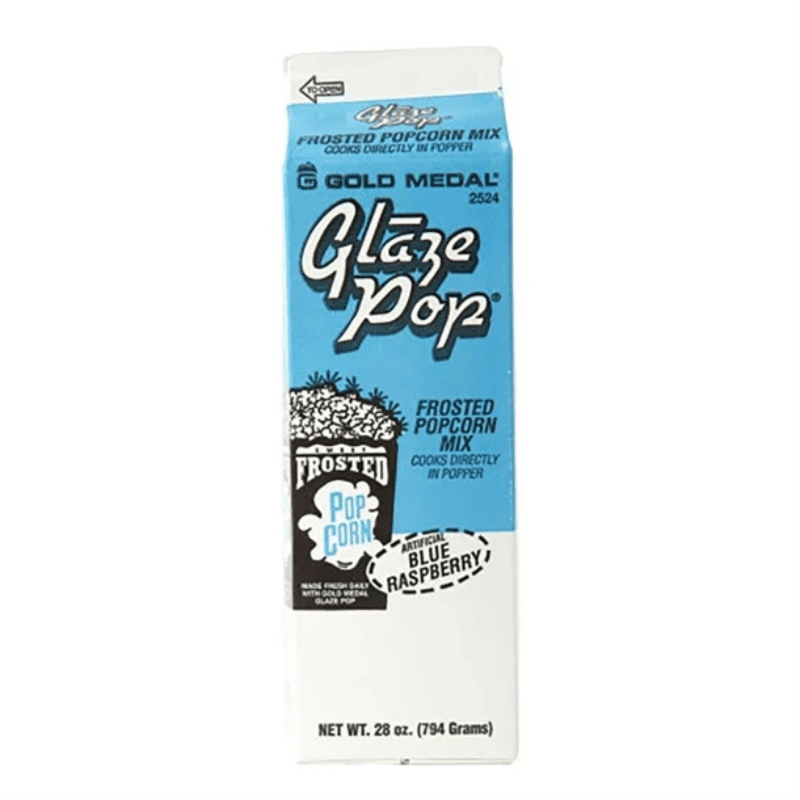 [Best Before: 10/03/2026] Gold Medal Glaze Pop Frosted Popcorn Mix Blue Raspberry, 28 oz
