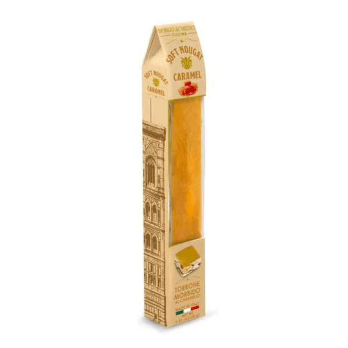 Borgo de Medici Soft Nougat Torrone with Caramel, 3.5 oz
