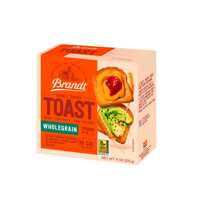 Brandt Zwieback Wholegrain Toast, 8 oz