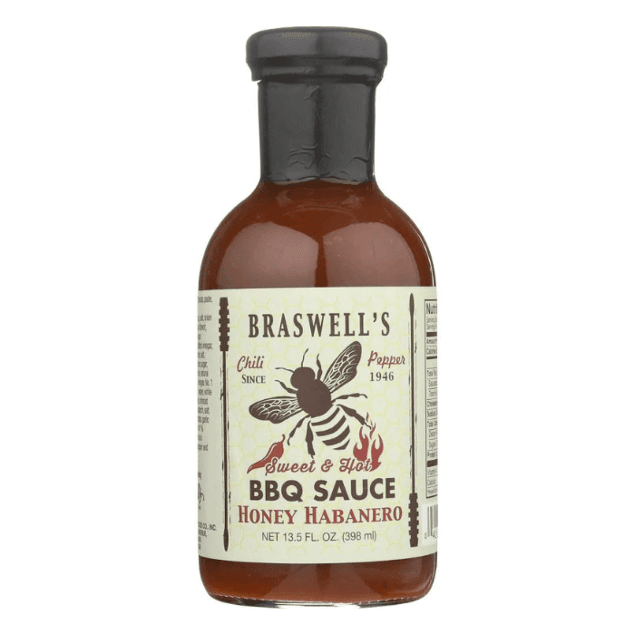 Braswell's Honey Habanero BBQ sauce, 13.5 oz