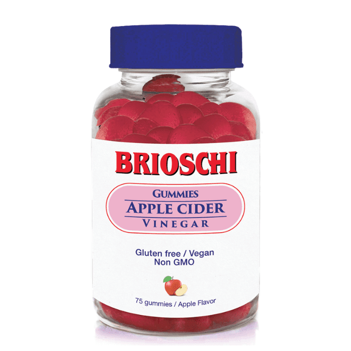Brioschi Apple Cider Vinegar Gummies, 75 Count