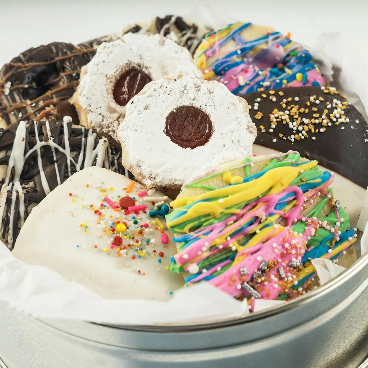 Assorted Vegan Cookies Gift Tin (Kosher)