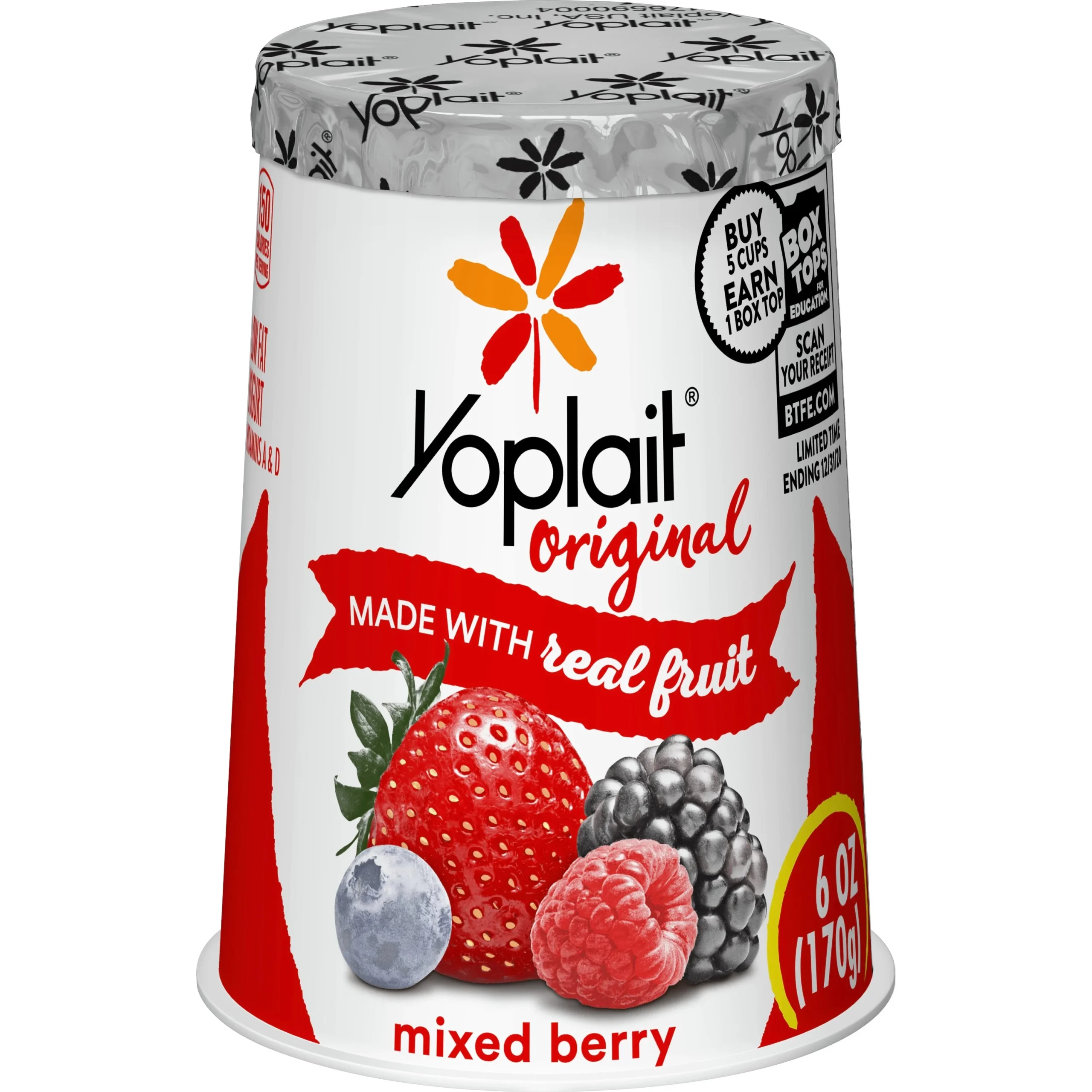 Yoplait Original Yogurt Single Serve Cup Mixed Berry 6 Ounce Size - 12 Per Case.