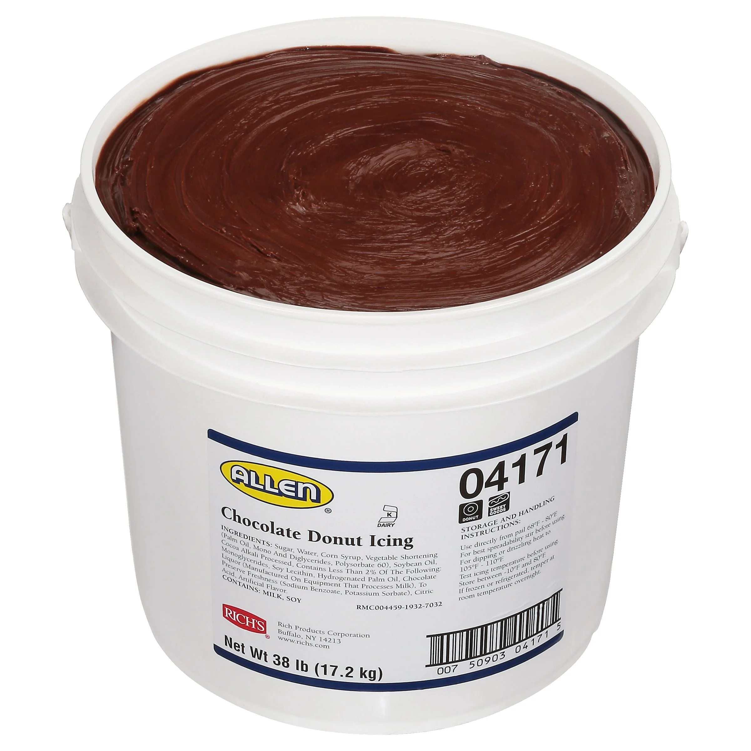 Allen Donut Icing Chocolate 38 Pound Each - 1 Per Case.