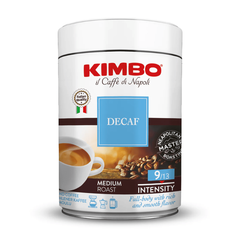 Caffe Kimbo Decaffeinated Ground Coffee Can, 8.8 oz (250 g)