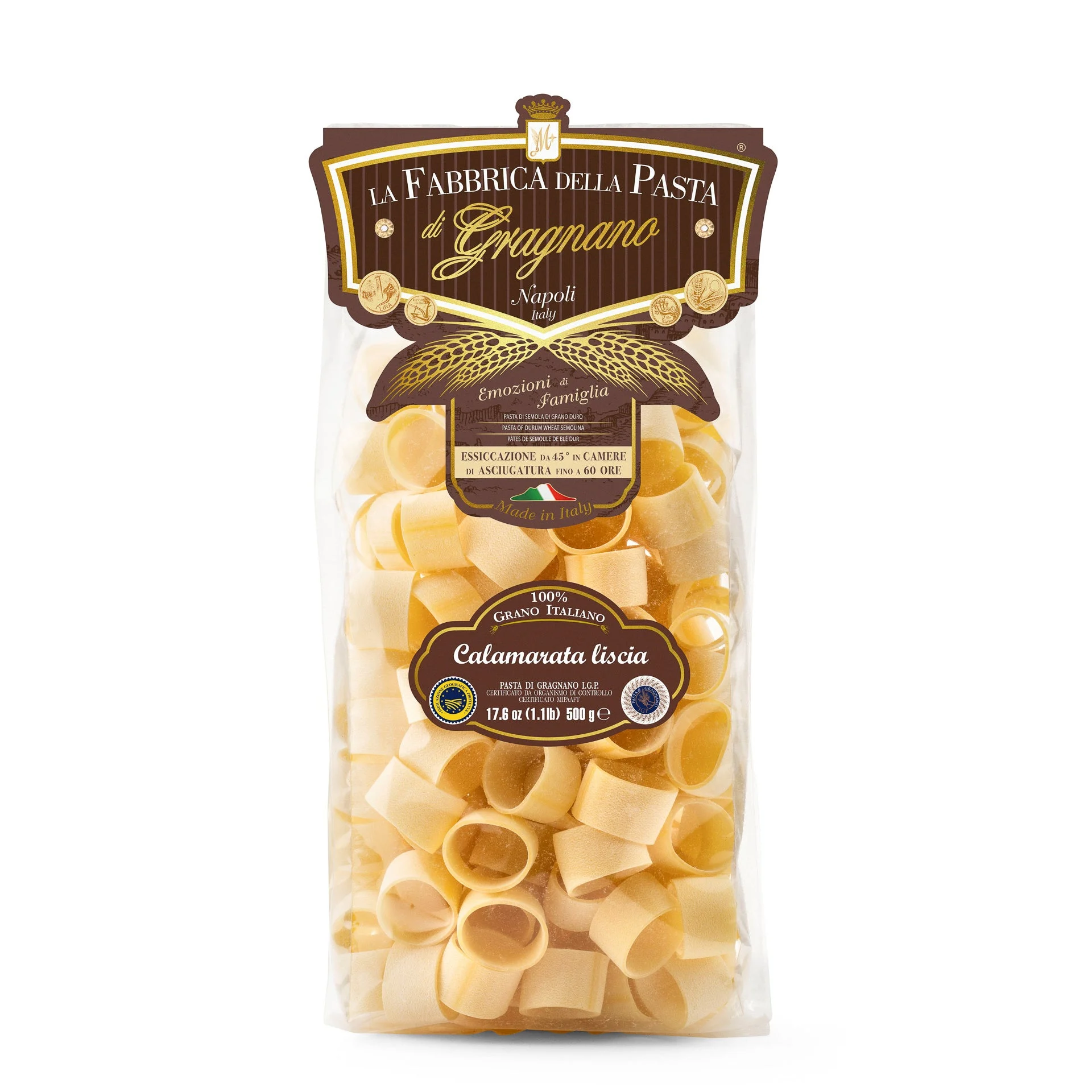 La Fabbrica della Pasta Calamarata Liscia – #539, 17.6 oz | 500g