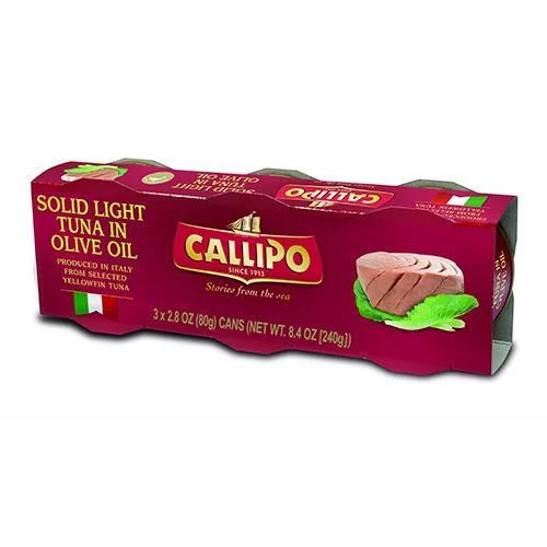 Callipo Oro Tuna Light in Olive Oil, 3 Cans (2.8 oz)