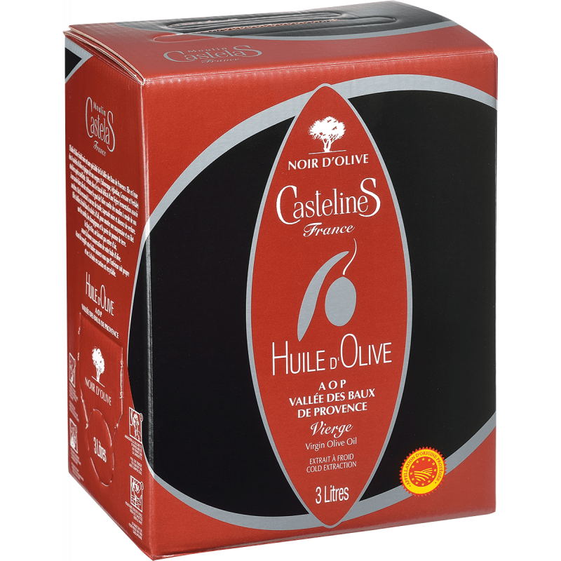 CastelineS Fruite Noir Extra Virgin Olive Oil, 3 Liters