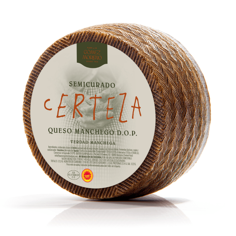 Certeza Spanish Manchego Semi-cured DOP 3 Months Aged, 6 lb.