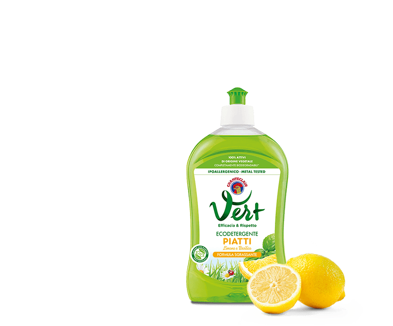 Chanteclair Vert Lemon and Basil Eco-Cleaner for Dishes, 16.9 oz
