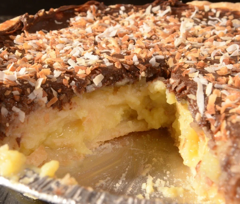 Chocolate Coconut Chess Pie