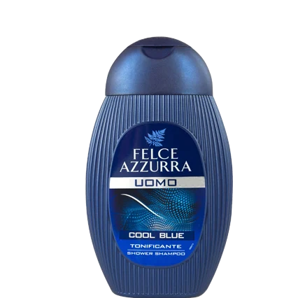 Felce Azzurra Uomo Shampoo & Shower Cool Blue, Extreme freshness, 8.4 oz | 250 ml