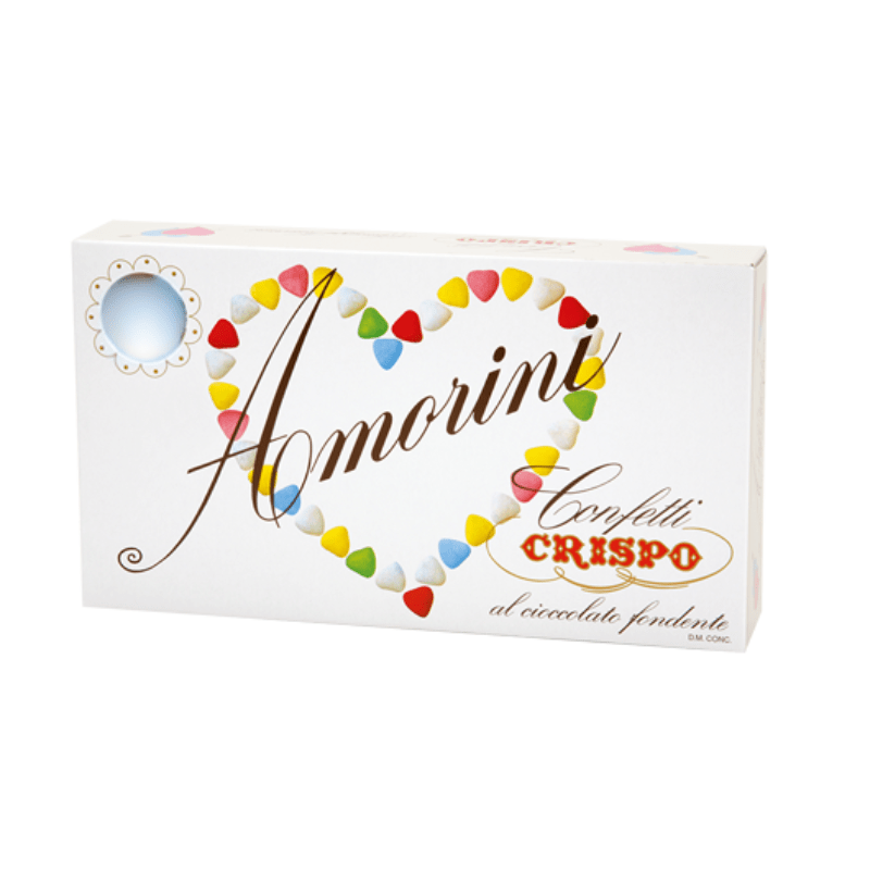 Crispo Confetti Amorini Heart Shape Chocolate Filled Dragees, 2.2 Lbs