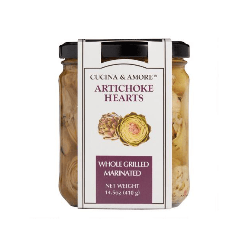 [Best Before: 11/30/2026] Cucina & Amore Whole Grilled Marinated Artichoke Hearts, 14.5 oz