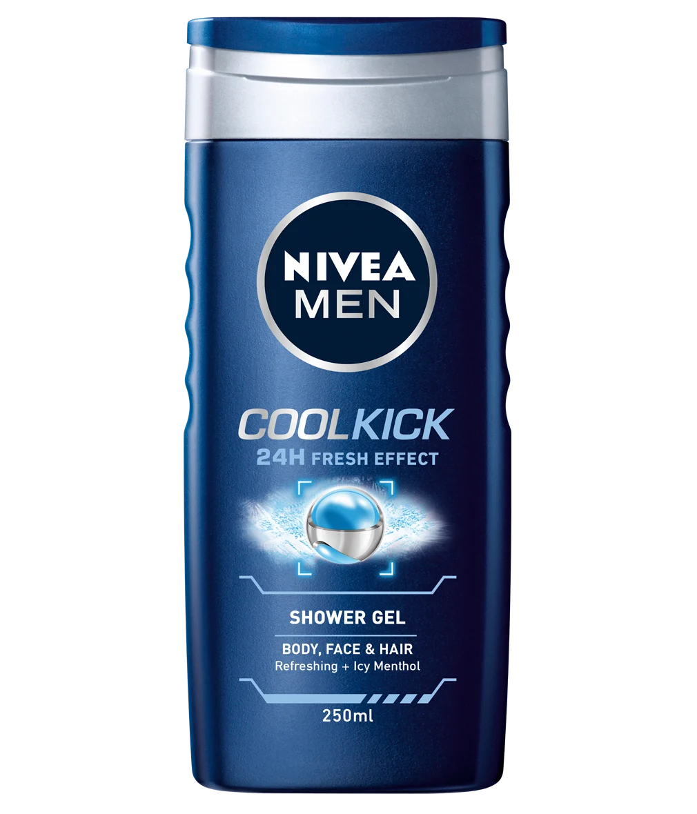 Nivea Men Shower Gel, Cool Kick 24H Fresh Effect, 8.5 oz | 250ml