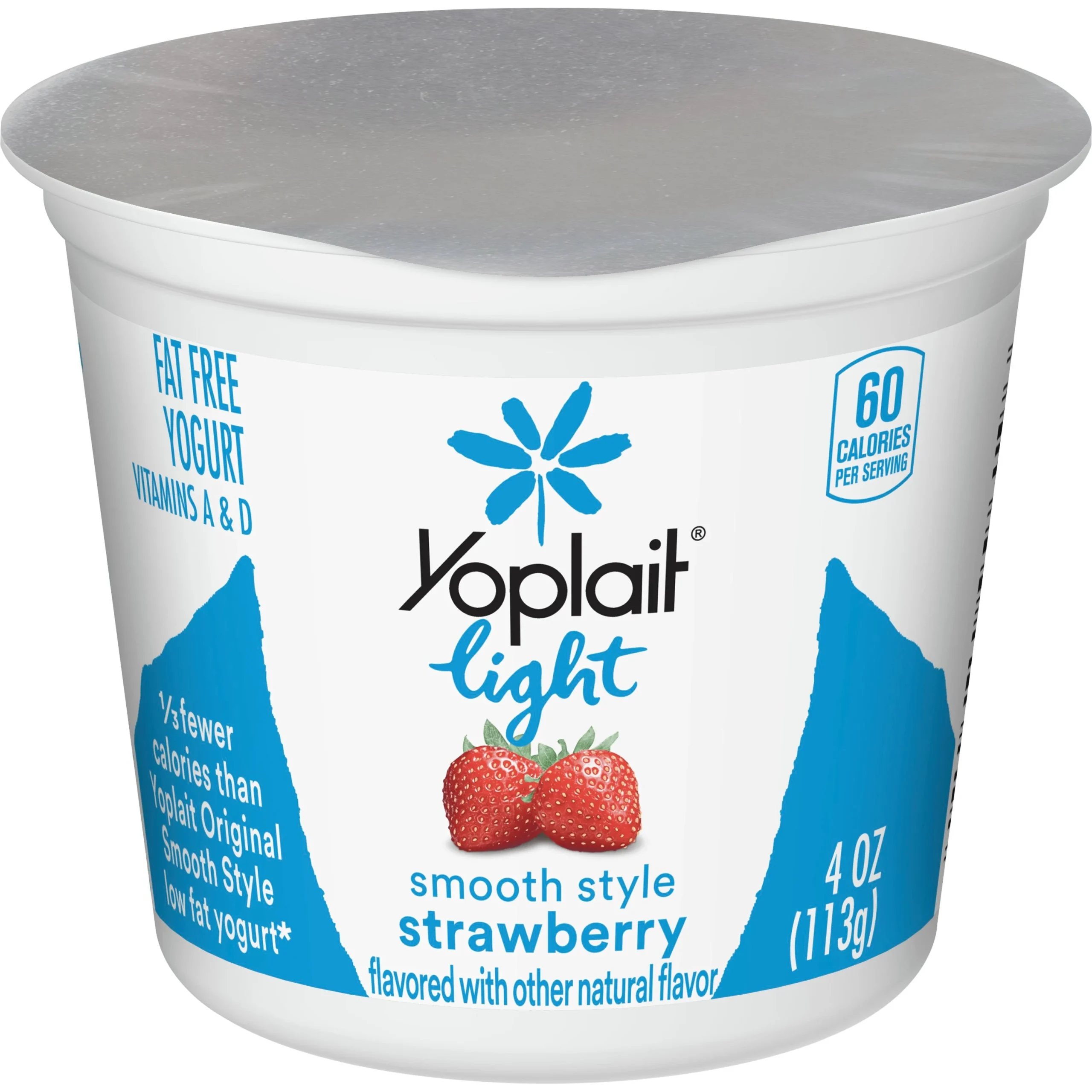 Yoplait Light Yogurt Single Serve Cup Variety Strawberry Banana 4 Ounce Size - 48 Per Case.