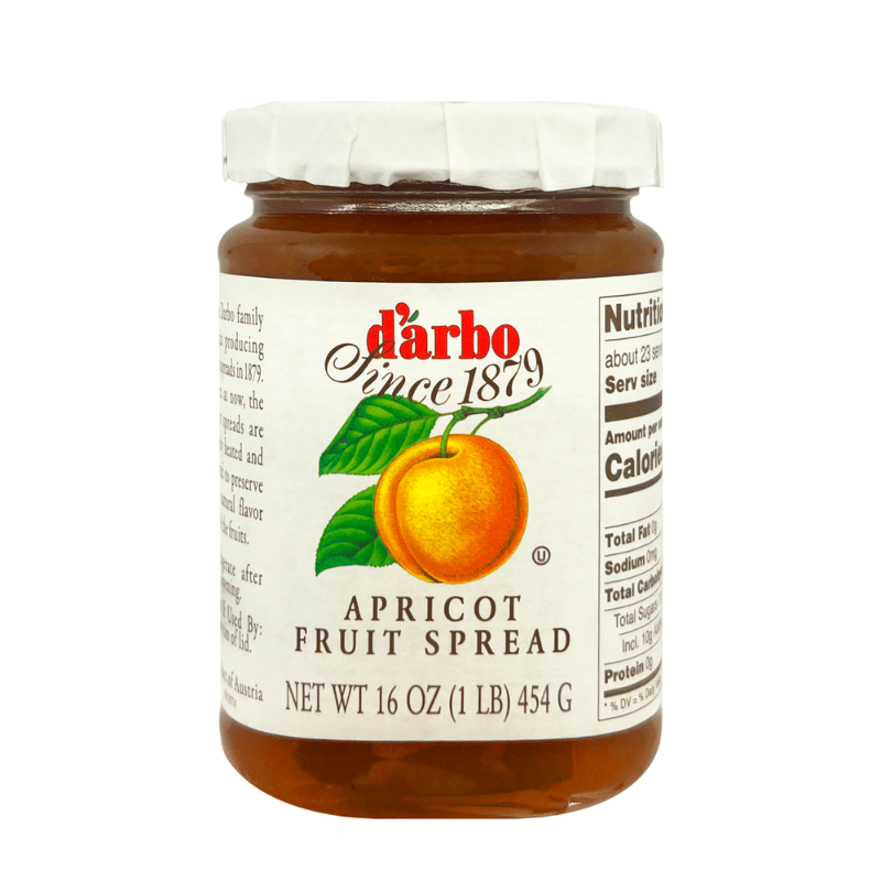 D'Arbo Apricot Fruit Spread, 16 oz