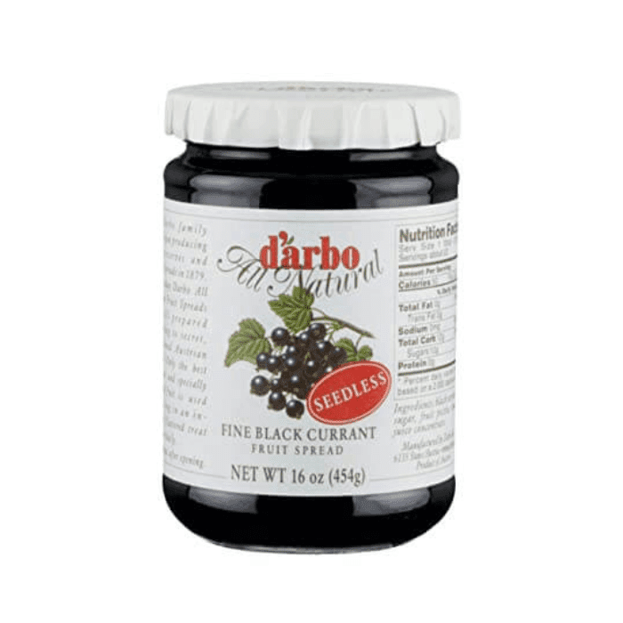 D'Arbo Blackcurrant Fruit Spread, 16 oz