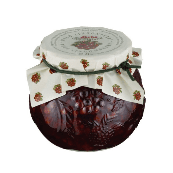 D'Arbo Wild Lingonberry Sauce in Fancy Jar, 21 oz