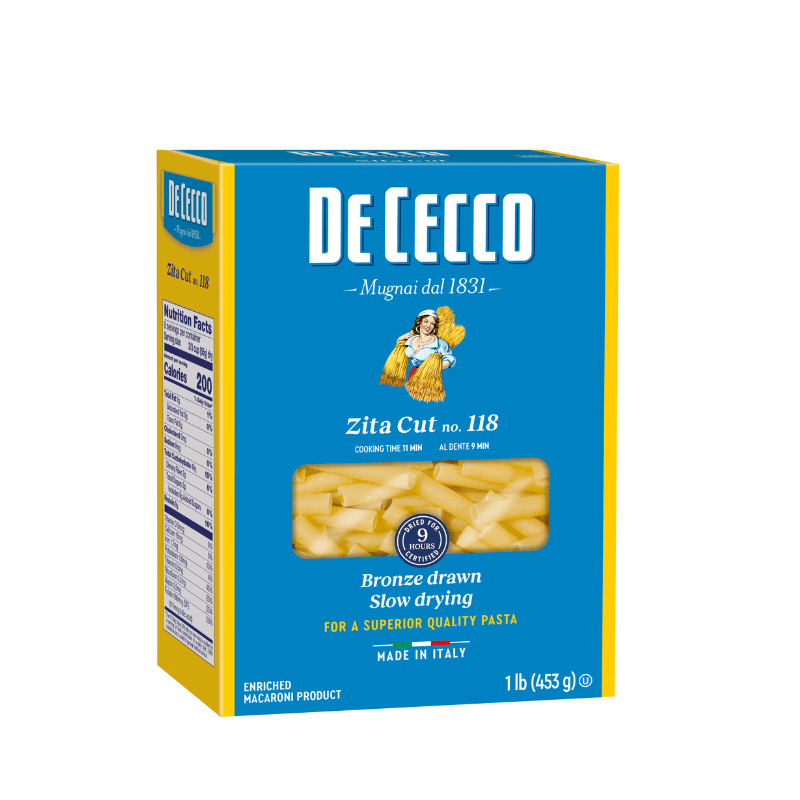 De Cecco #118 Zita (Ziti) Cut, 1 lb