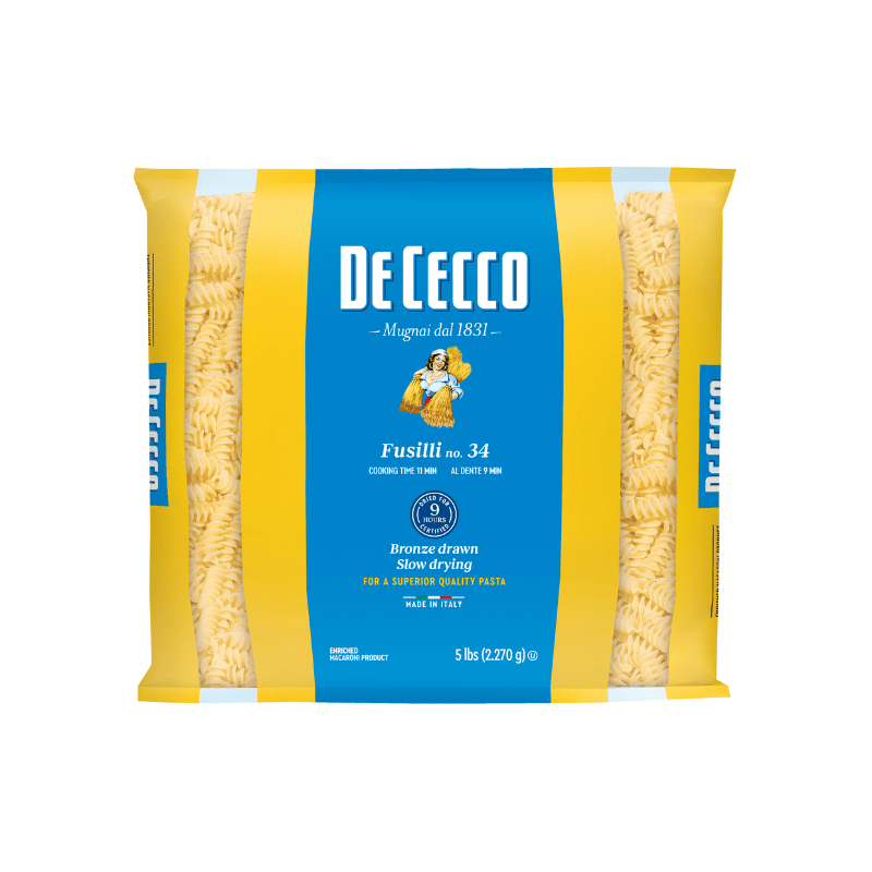 De Cecco #34 Fusilli Bulk Pasta, 5 lbs