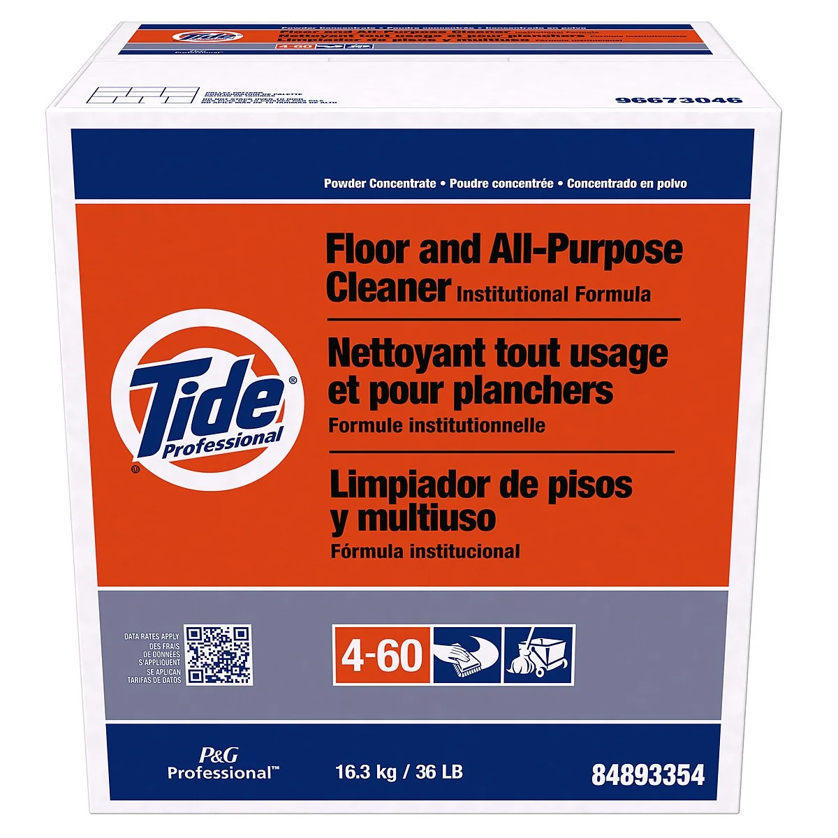 Tide Professional Floor And All-Purpose Cleaner Powder Institutional Formula Concentrate 4-60 1/36 L