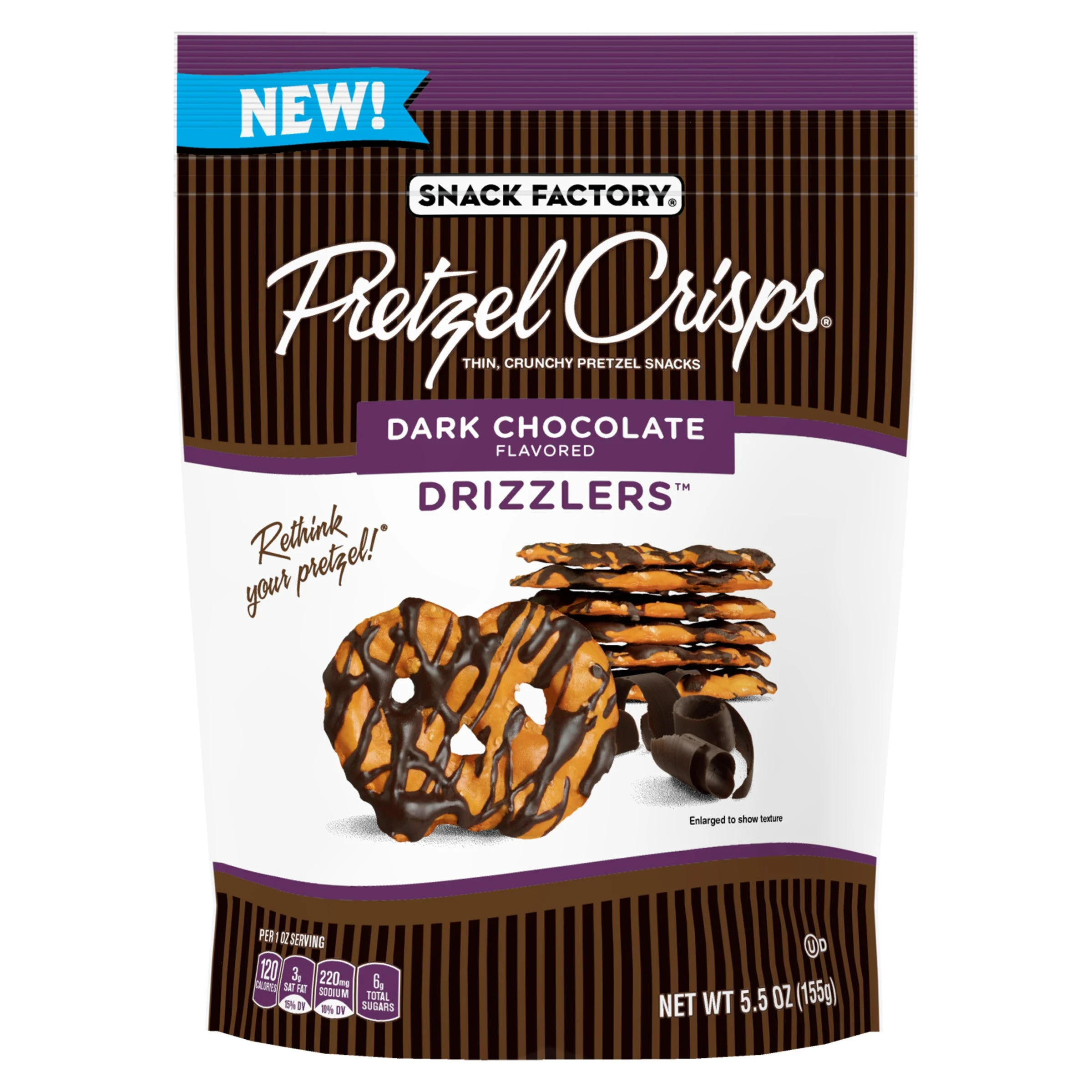 Drizzlers Dark Chocolate 5.5 Ounce Size - 12 Per Case.