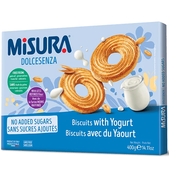Misura Yogurt Biscuits, Dolcesenza No Sugar Added, 14.11 oz | 400g