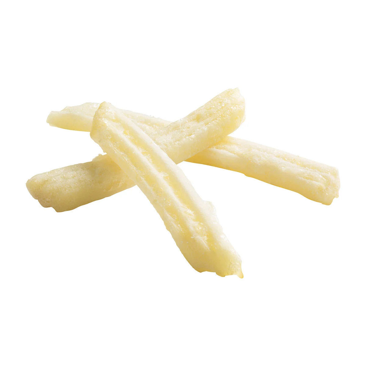 Simplot Conquest Delivery 8 Inch x4 Inch Clear Coated Tin Roof Fries 5 Pound Each - 6 Per Case.
