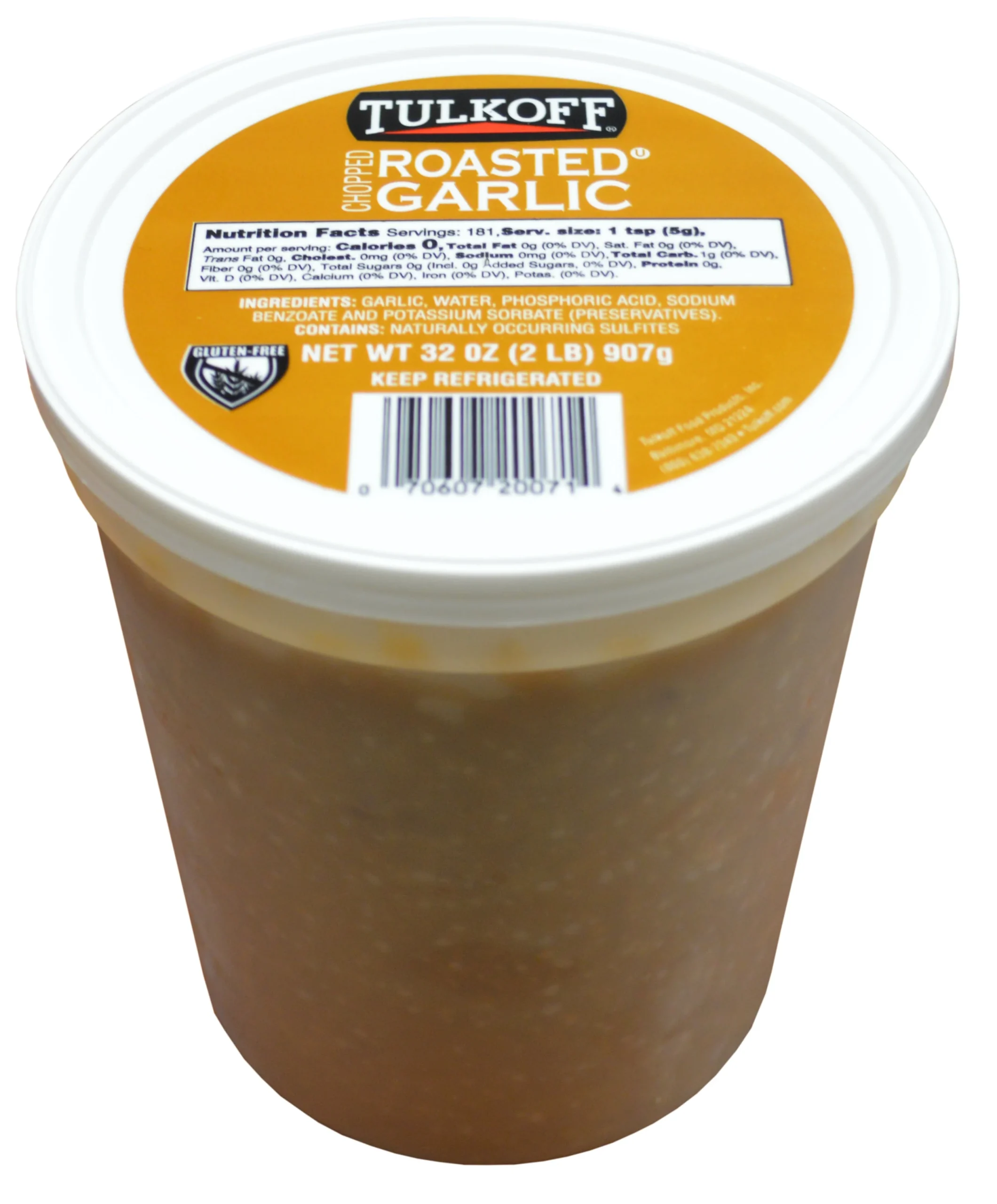 Tulkoff Chopped Roasted Garlic 32 Ounce Size - 6 Per Case.