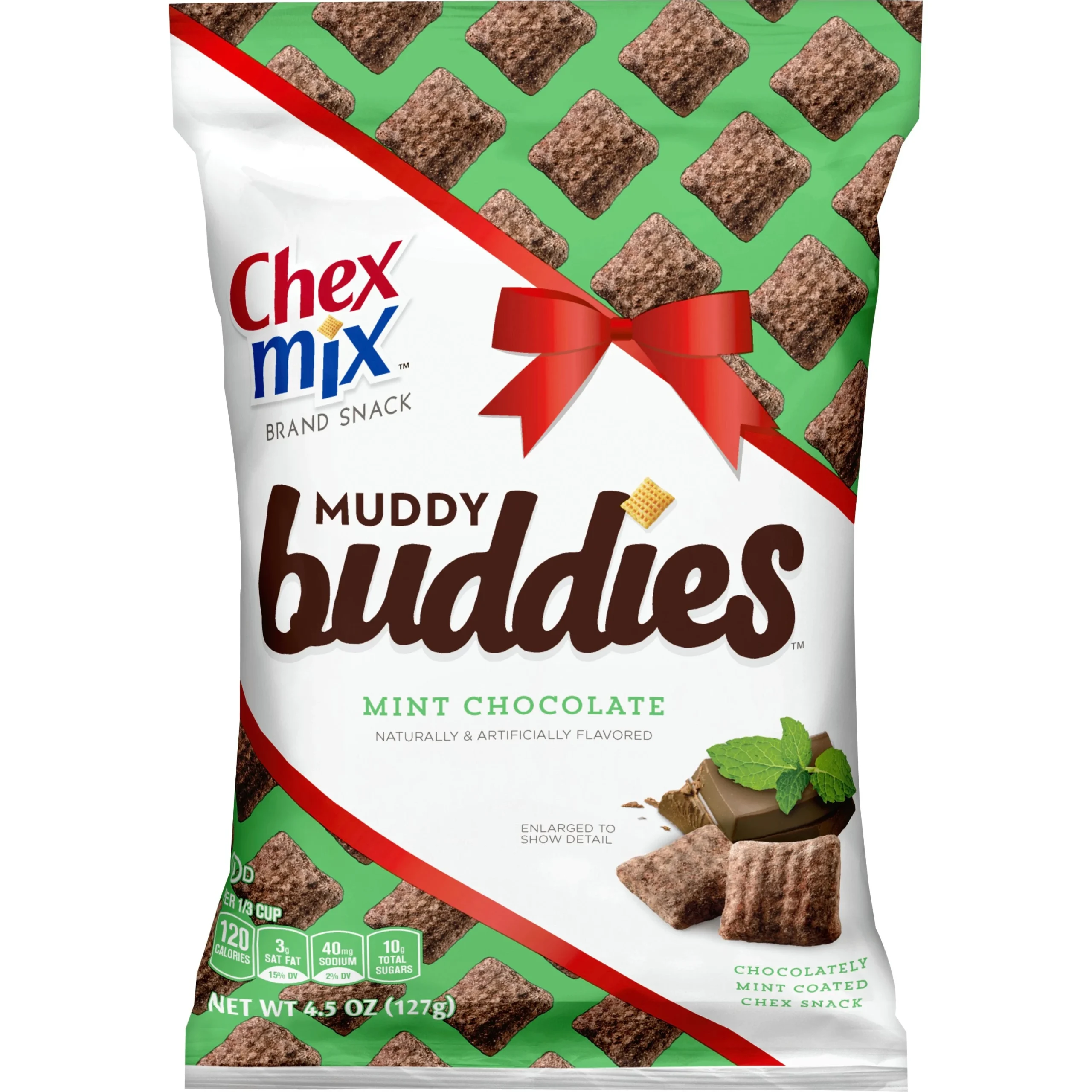 Chex Mix Muddy Buddies Snack Mix Mintchocolate 4.5 Ounce Size - 7 Per Case.