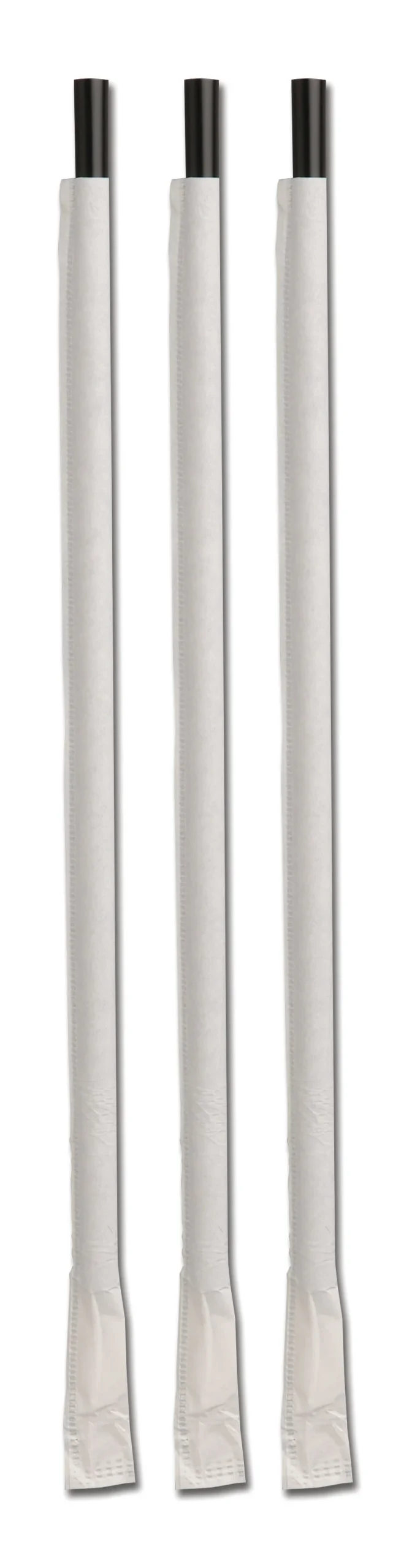 10.25" Tall Giant Ebony Pp Straw  Wrapped