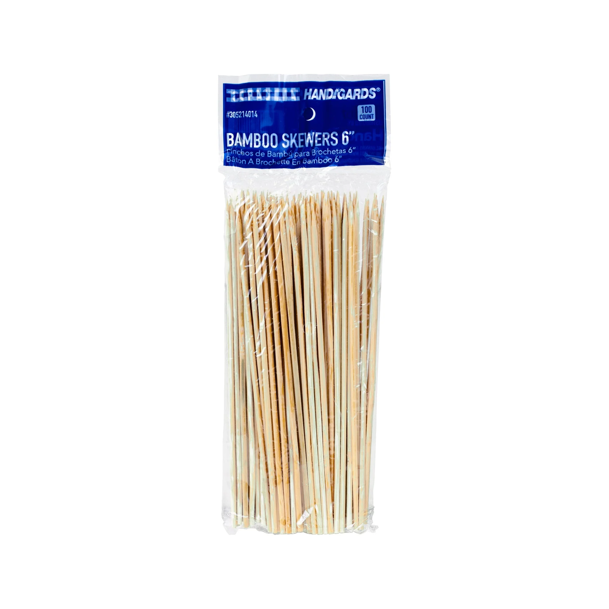 Handgards 6 Inch Bamboo Skewer 100 Per Bag10 - 10 - 100 Ea