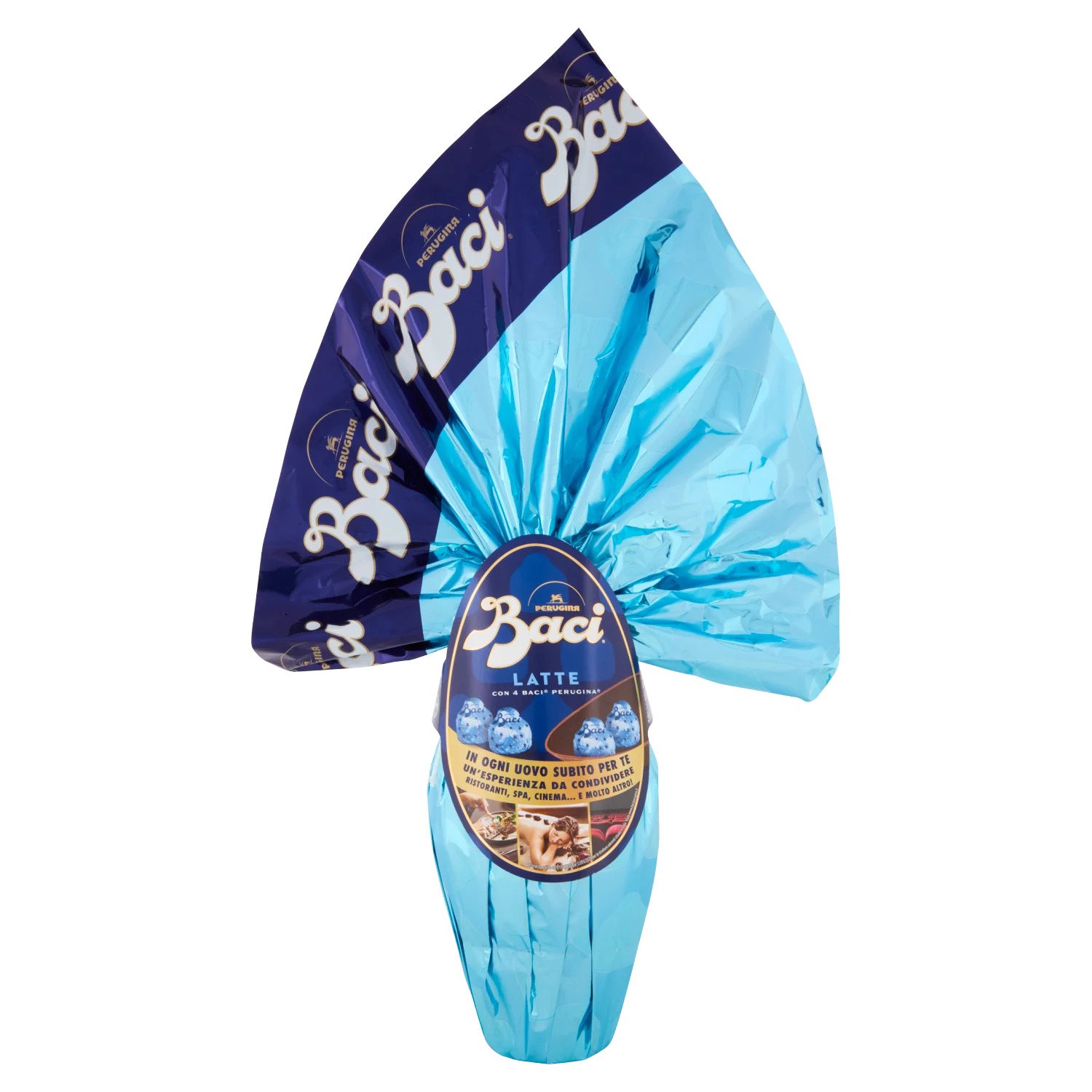 Perugina Baci Milk Chocolate Easter Egg w/ 4 Baci, 9.38 oz