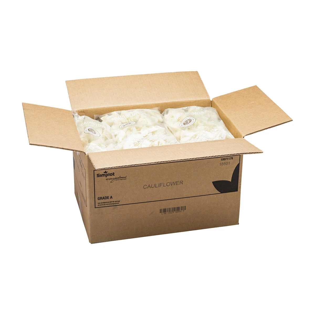 Simplot Simple Goodness Classic Vegetables Cauliflower Individual Quick Frozen 2 Pound Each - 12 Per Case.