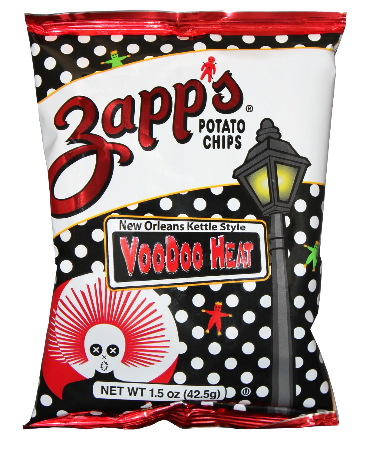 Zapp's Potato Chips Voodoo Heat Chips 1.5 Ounce Size - 60 Per Case.