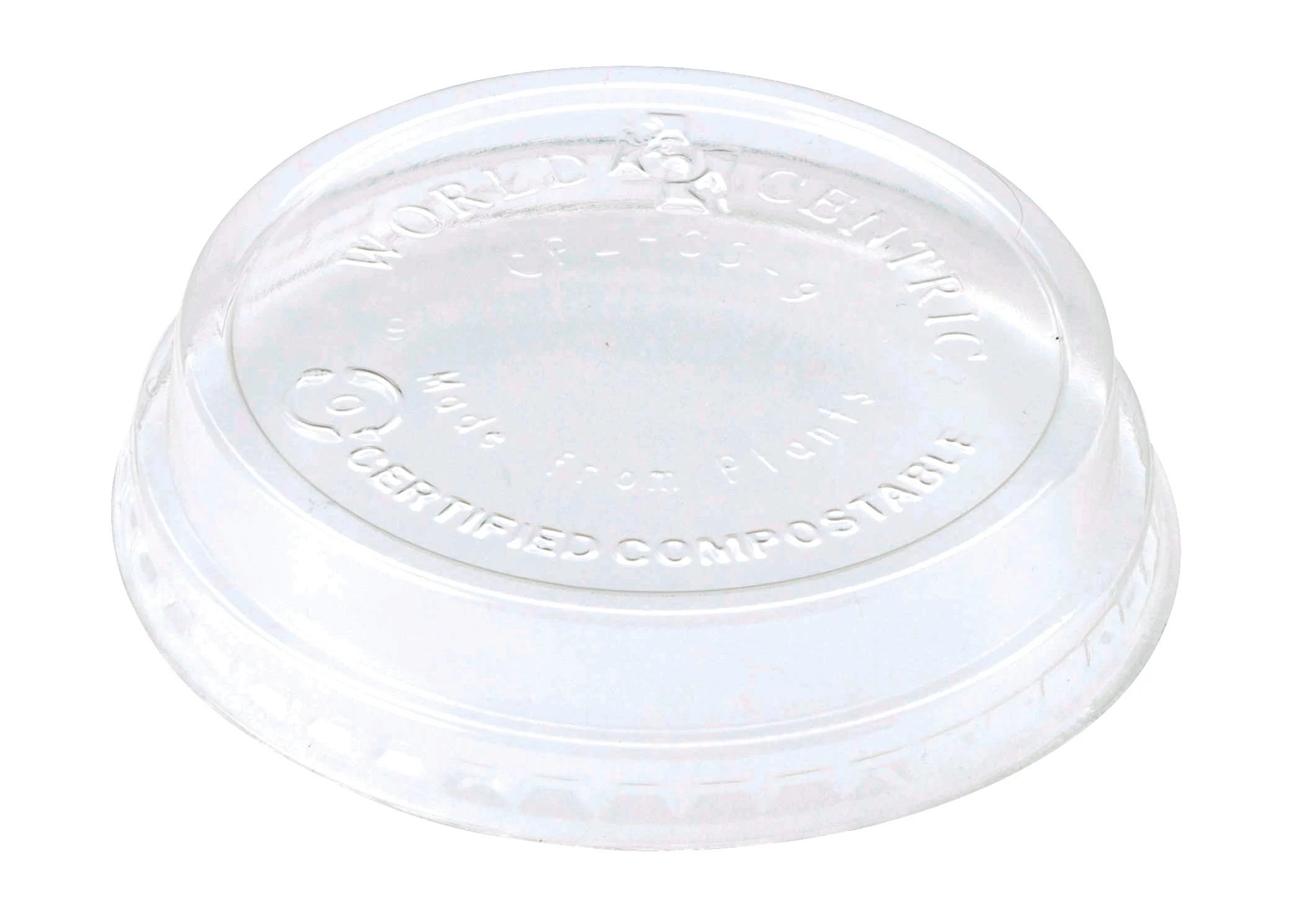 Lid Pla - 4 To 9 Oz Cold Cups And 2 Oz Squatportion Cup  No Straw Hole  Clear