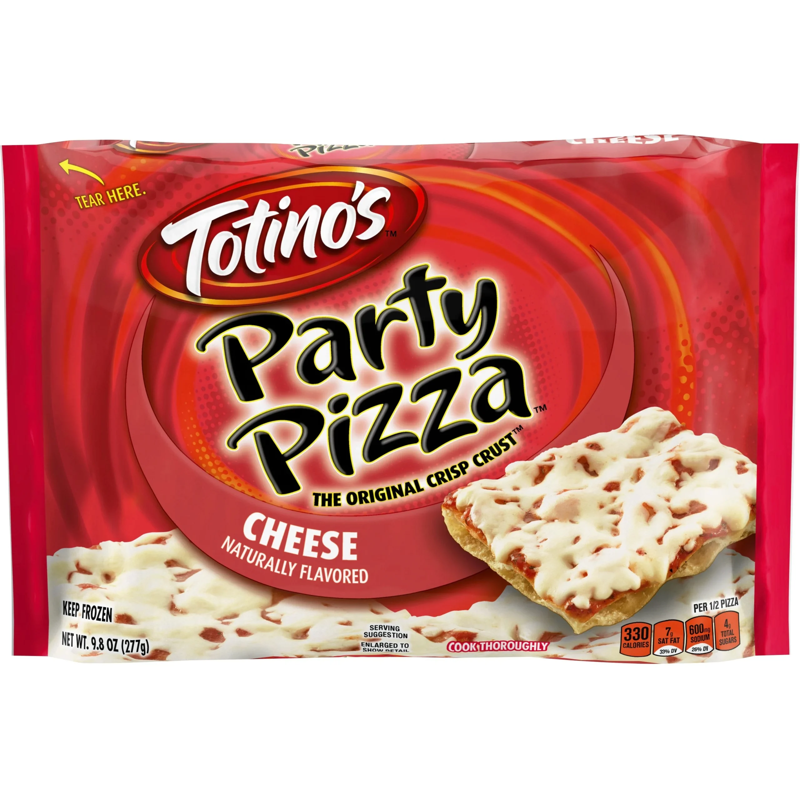Totino's Frozen Party Pizza Cheese 9.8 Ounce Size - 14 Per Case.