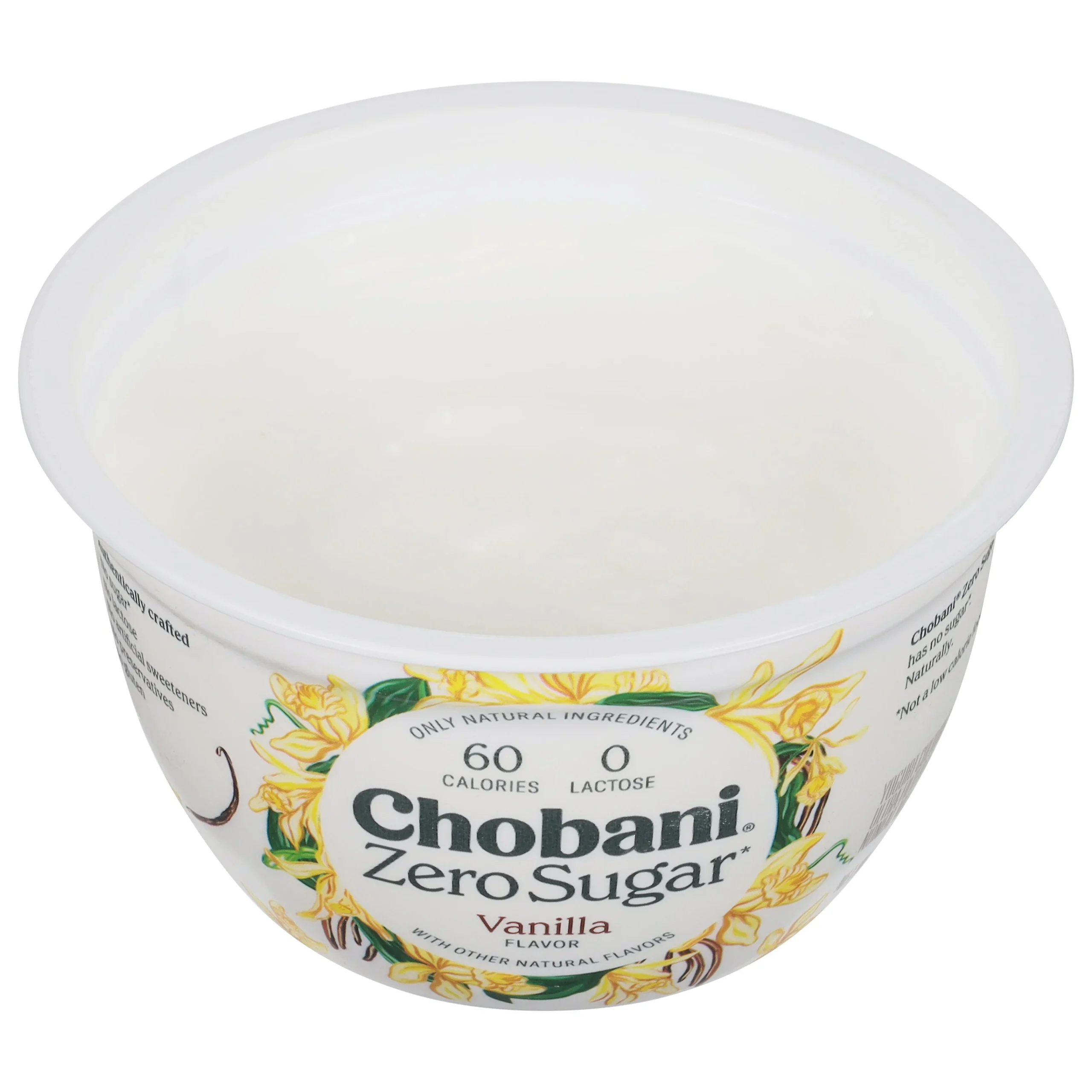 Chobani With Zero Sugar Vanilla 5.3 Ounce Size - 12 Per Case.