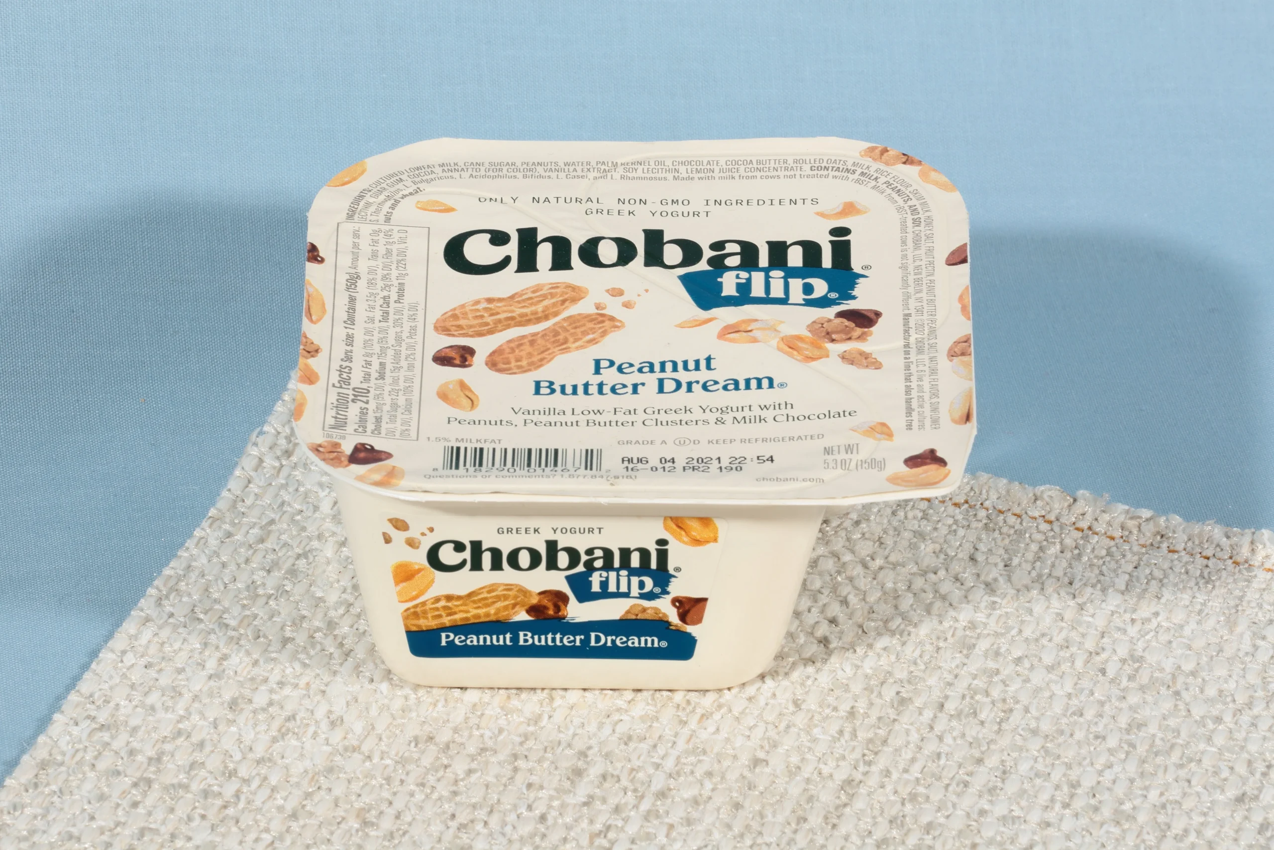 Chobani Flip Low Fat Greek Yogurt Peanut Butter Dream 4.5 Ounce Size - 12 Per Case.