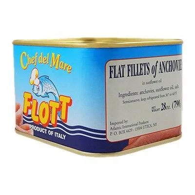 Flott Anchovies Fillets in Sunflower Oil, 28 oz