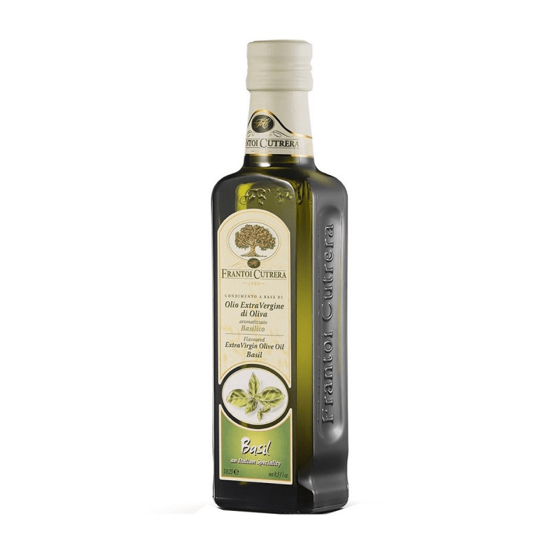 [Best Before: 10/31/2026] Frantoi Cutrera Basil Flavored Extra Virgin Olive Oil, 8.5 oz